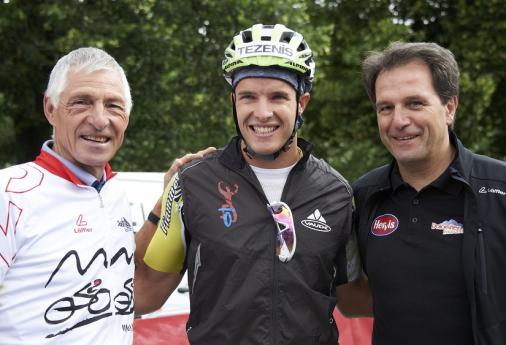 Francesco Moser, Christopf Innerhofer und Franz Theurl vor dem Start (Foto: Marco Felgenhauer)