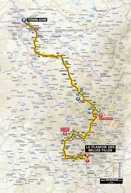 Streckenverlauf Tour de France 2012 - Etappe 7