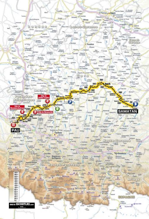 Streckenverlauf Tour de France 2012 - Etappe 15
