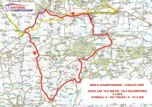 Streckenverlauf Nationale Meisterschaften 2012: Grobritannien - Straenrennen, 30,4-km-Runde