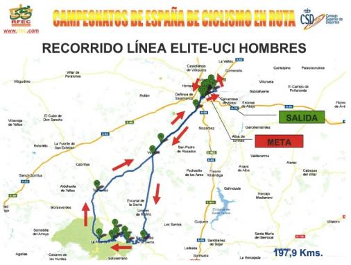 Streckenverlauf Nationale Meisterschaften 2012: Spanien - Straenrennen Mnner Elite
