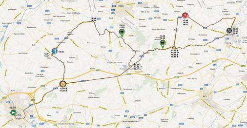 Streckenverlauf Tour de Wallonie 2012 - Etappe 1
