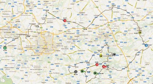 Streckenverlauf Tour de Wallonie 2012 - Etappe 2