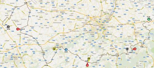 Streckenverlauf Tour de Wallonie 2012 - Etappe 5