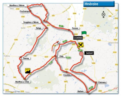 Streckenverlauf Paris-Corrze 2012 - Etappe 1