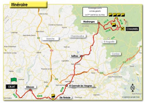 Streckenverlauf Paris-Corrze 2012 - Etappe 1
