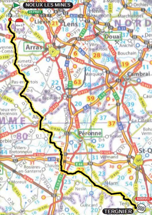 Streckenverlauf La Route de France 2012 - Etappe 3