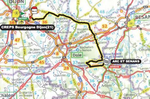 Streckenverlauf La Route de France 2012 - Etappe 6