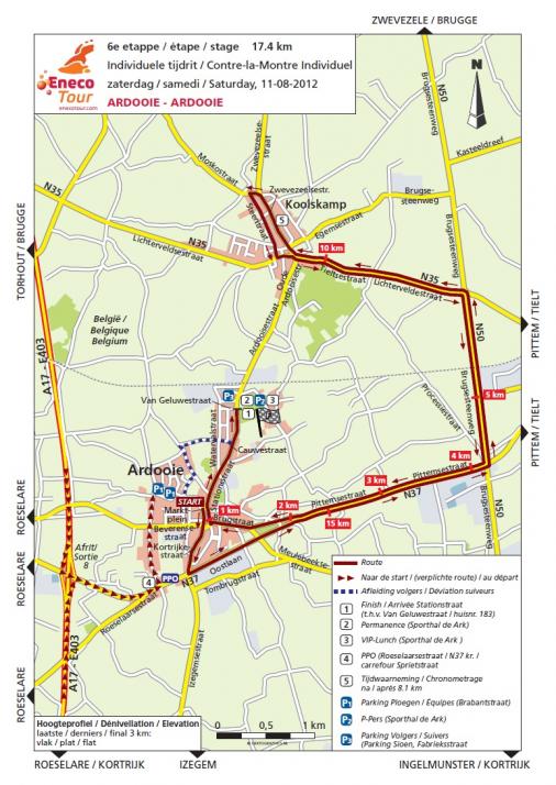 Streckenverlauf Eneco Tour 2012 - Etappe 6