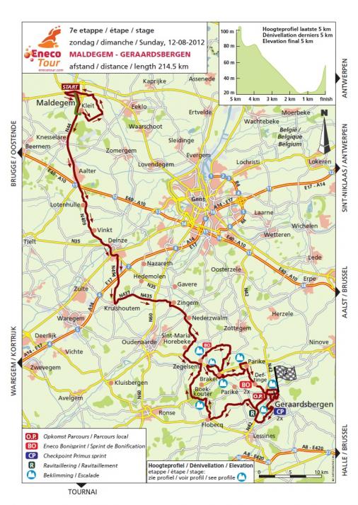 Streckenverlauf Eneco Tour 2012 - Etappe 7