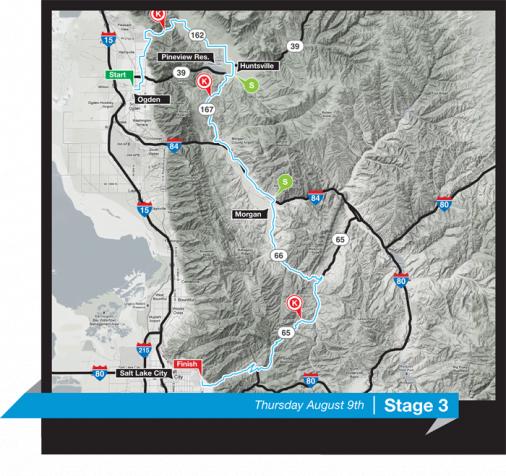 Streckenverlauf Tour of Utah 2012 - Etappe 3