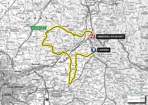 Streckenverlauf Tour de lAin - La route du progrs 2012 - Etappe 2a
