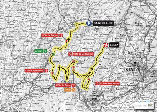 Streckenverlauf Tour de lAin - La route du progrs 2012 - Etappe 5