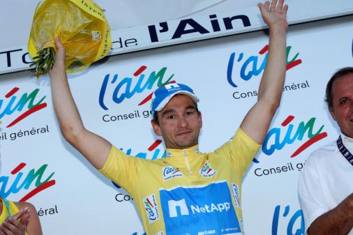 Andr Schulze im gelben Trikot der Tour de lAin (Foto: Etienne Garnier/Team NetApp)