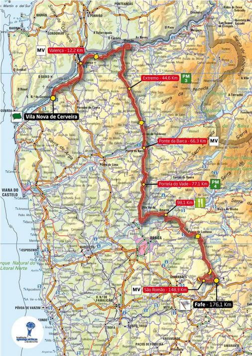 Streckenverlauf Volta a Portugal em Bicicleta - Etappe 3