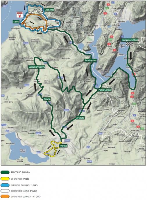 Streckenverlauf Tre Valli Varesine 2012