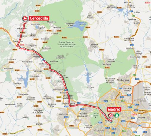 Streckenverlauf Vuelta a España 2012 - Etappe 21
