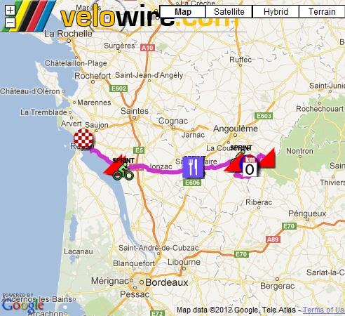 Streckenverlauf Tour du Poitou Charentes 2012 - Etappe 1