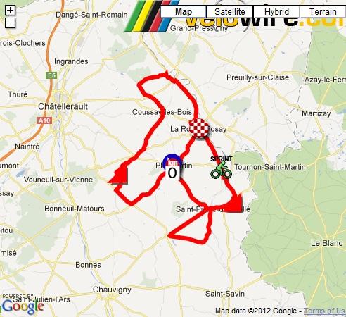 Streckenverlauf Tour du Poitou Charentes 2012 - Etappe 3
