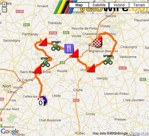 Streckenverlauf Tour du Poitou Charentes 2012 - Etappe 5