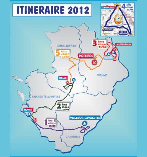 Streckenverlauf Tour du Poitou Charentes 2012