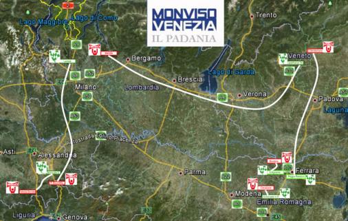 Streckenverlauf Giro di Padania 2012