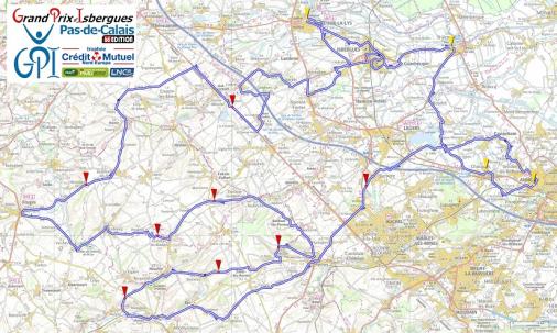 Streckenverlauf Grand Prix dIsbergues - Pas de Calais 2012
