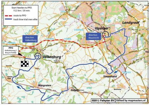 Streckenverlauf Straen-Weltmeisterschaft 2012 - Einzelzeitfahren Mnner Elite