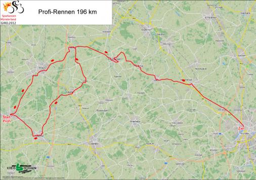 Streckenverlauf Sparkassen Mnsterland Giro 2012
