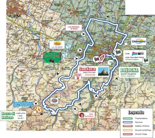 Streckenverlauf Giro dellEmilia 2012