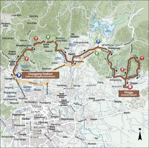 Streckenverlauf Tour of Beijing 2012 - Etappe 5