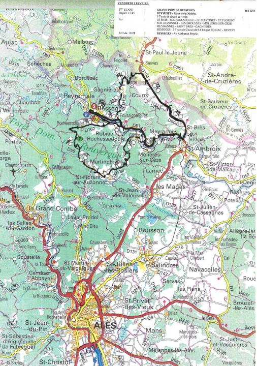 Streckenverlauf Etoile de Bessges 2013 - Etappe 3