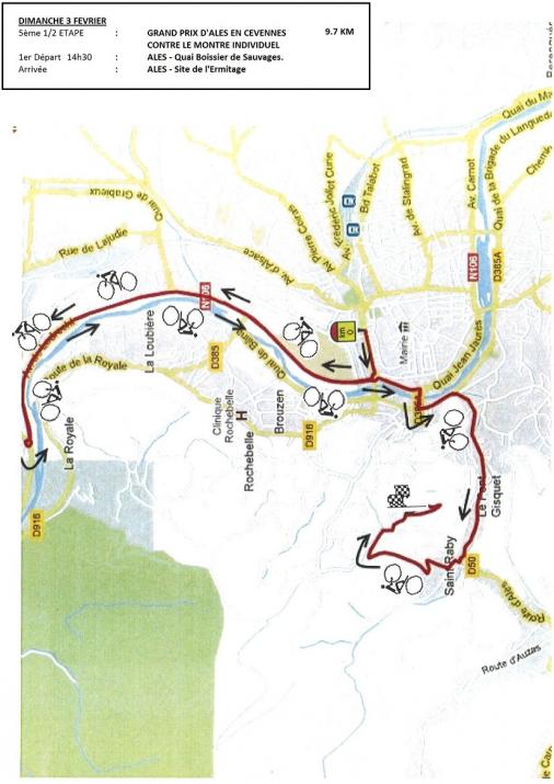Streckenverlauf Etoile de Bessges 2013 - Etappe 6