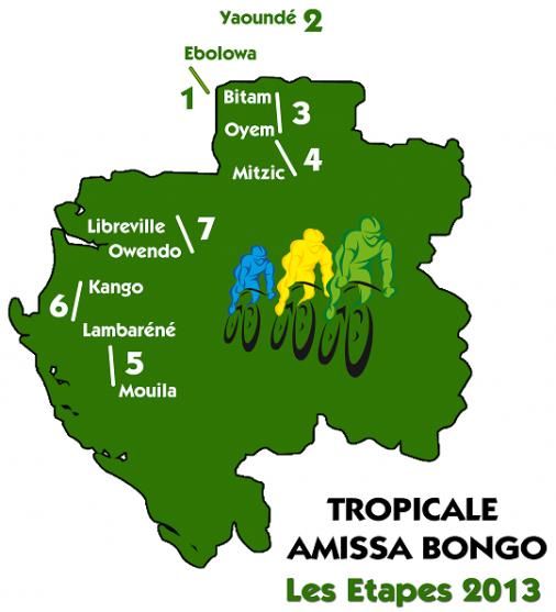 Vorschau 8. La Tropicale Amissa Bongo - Streckenkarte