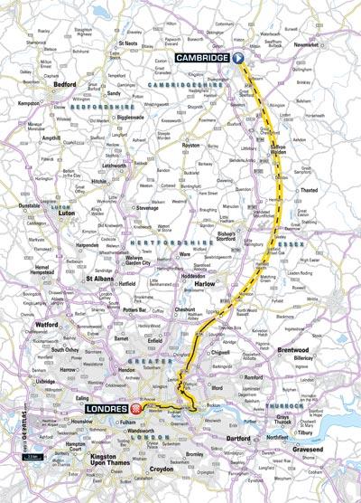 Grand Dpart der Tour de France 2014: Karte der 3. Etappe