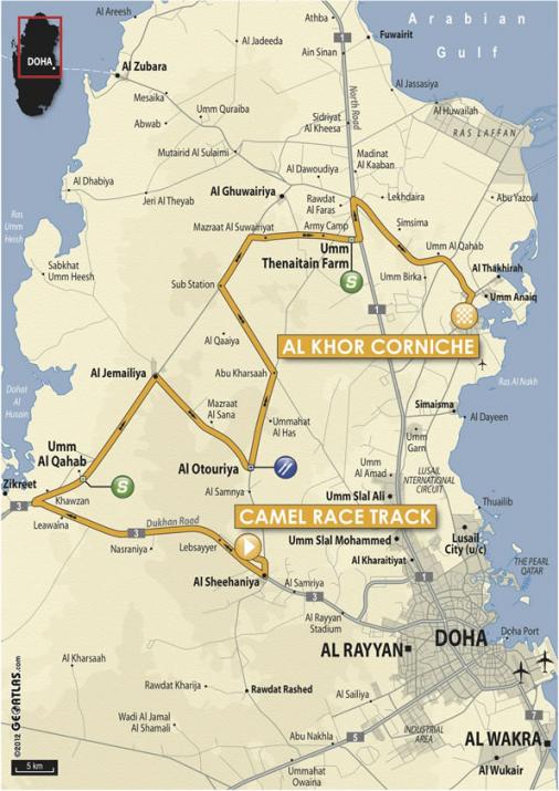 Streckenverlauf Tour of Qatar 2013 - Etappe 4