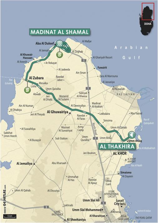 Streckenverlauf Ladies Tour of Qatar 2013 - Etappe 3