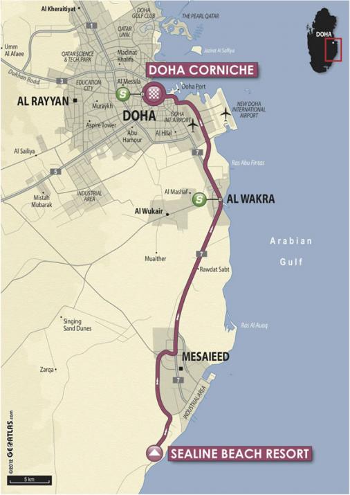 Streckenverlauf Ladies Tour of Qatar 2013 - Etappe 4