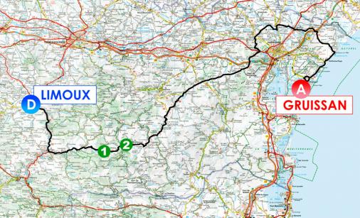 Streckenverlauf Tour Mditerranen 2013 - Etappe 1
