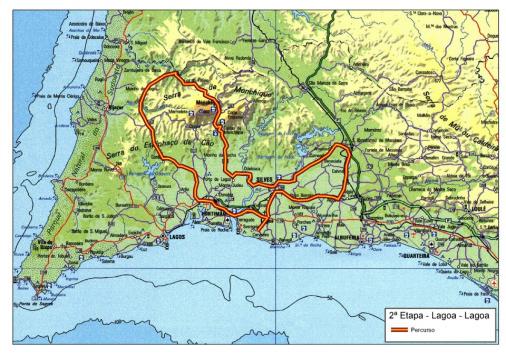 Streckenverlauf Volta ao Algarve 2013 - Etappe 2