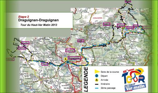 Streckenverlauf Tour Cycliste International du Haut Var-matin 2013 - Etappe 2