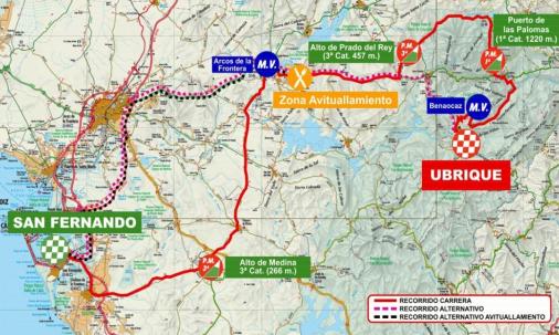 Streckenverlauf Vuelta a Andalucia Ruta Ciclista Del Sol 2013 - Etappe 1