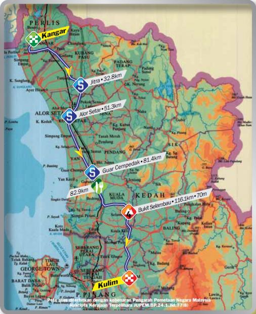 Streckenverlauf Le Tour de Langkawi 2013 - Etappe 1