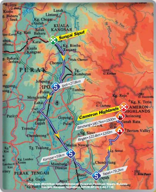Streckenverlauf Le Tour de Langkawi 2013 - Etappe 3