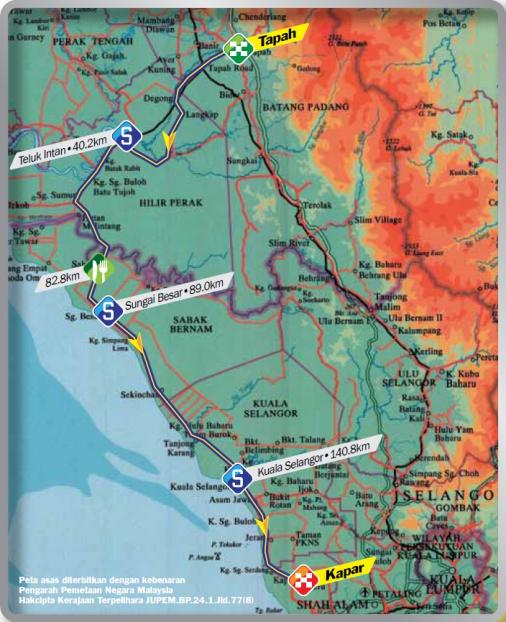 Streckenverlauf Le Tour de Langkawi 2013 - Etappe 4