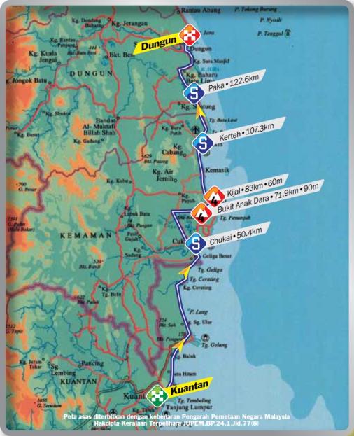 Streckenverlauf Le Tour de Langkawi 2013 - Etappe 7