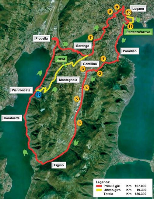 Streckenverlauf G.P. Citt di Lugano 2013