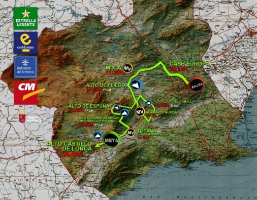 Streckenverlauf Vuelta Ciclista a Murcia 2013