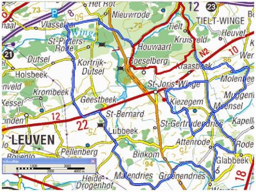Streckenverlauf Omloop van het Hageland - Tielt-Winge 2013