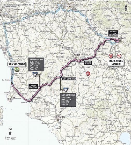 Streckenverlauf Tirreno - Adriatico 2013 - Etappe 2